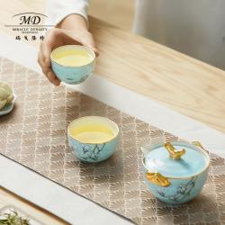 玛戈隆特 4头行云若水旅行茶具-玉兰花开上海滩