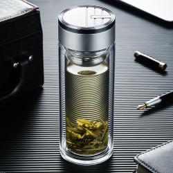 哈尔斯 商务双层玻璃杯 300ml